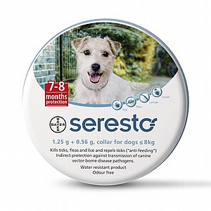 קולר סרסטו לכלב קטן עד 8 ק"ג Seresto collar for dogs קולר סרסטו לכלב קטן עד 8 ק"ג Seresto collar for dogs