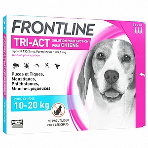 פרונטליין טרי אקט Frontline Tri Act לכלבים מ10 עד 20 ק"ג פרונטליין טרי אקט Frontline Tri Act לכלבים מ10 עד 20 ק"ג