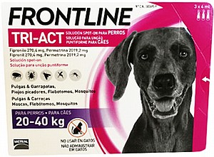 פרונטליין טרי אקט Frontline Tri Act לכלבים מ20 עד 40ק"ג פרונטליין טרי אקט Frontline Tri Act לכלבים מ20 עד 40ק"ג