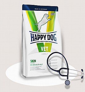 Happy Dog VET Skin מזון יבש לסובלים מגירויים בעור 4 ק"ג Happy Dog VET Skin מזון יבש לסובלים מגירויים בעור 4 ק"ג