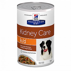 Kidney Care k/d Hill's Prescription Diet לכלב עם עוף וירקות 354 גרם Kidney Care k/d Hill's Prescription Diet לכלב עם עוף וירקות 354 גרם