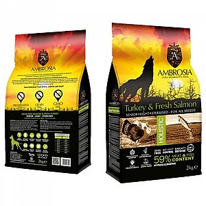 AMBROSIA מזון פרמיום לכלבים מבוגרים/מסורסים 12 ק"ג AMBROSIA מזון פרמיום לכלבים מבוגרים/מסורסים 12 ק"ג