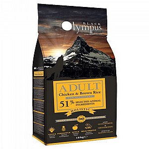 BLACK OLYMPUS מזון פרמיום לכלבים בוגרים על בסיס עוף ואורז חום 12 ק"ג BLACK OLYMPUS מזון פרמיום לכלבים בוגרים על בסיס עוף ואורז חום 12 ק"ג