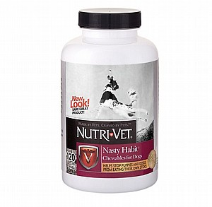 כדורים למניעת אכילת צואה Nutri Vet Nasty Habit Chewables כדורים למניעת אכילת צואה Nutri Vet Nasty Habit Chewables