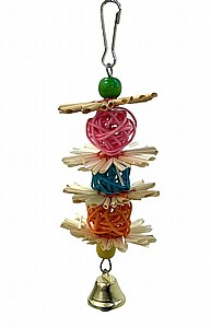����� ����� ����� �� ������  STRAW AND BELL TOY FOR BIRDS