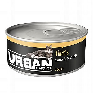 Urban Choice Pate for Cats Tuna&Musels פטה טונה ומולים 70 גר' Urban Choice Pate for Cats Tuna&Musels פטה טונה ומולים 70 גר'