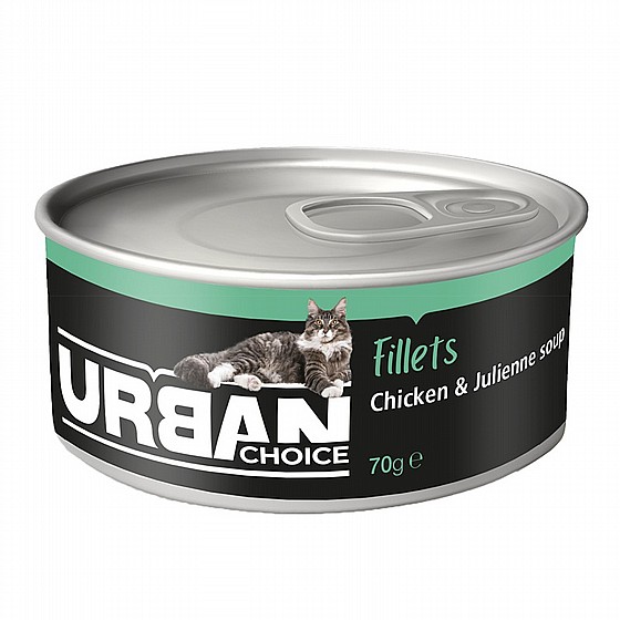 Urban Choice Fillets for Cats Chicken&Julienne Soup ���� ��� ���� 70��