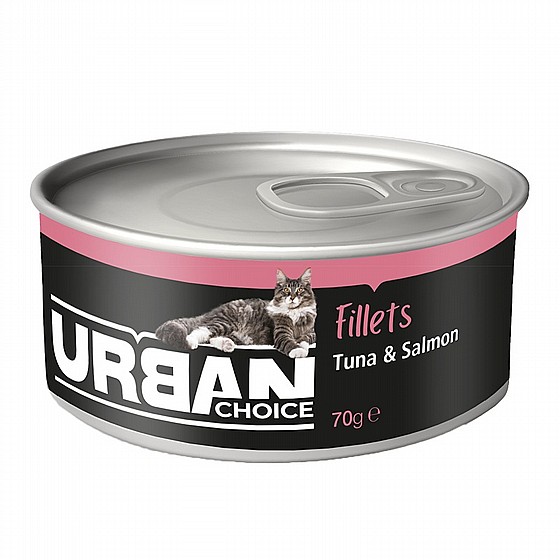 Urban Choice Fillets  for Cats Tuna&Salmon ���� ���� ������ 70 ��