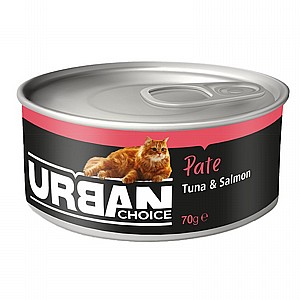Urban Choice Pate for Cats Tuna&Salmon פטה טונה וסלמון 70 גר' Urban Choice Pate for Cats Tuna&Salmon פטה טונה וסלמון 70 גר'