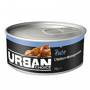 Urban Choice Pate for Cats Chicken פטה עוף 70 גר' Urban Choice Pate for Cats Chicken פטה עוף 70 גר'