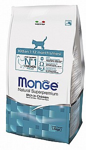 מונג' לגורי חתולים עוף 1.5 ק"ג Monge Kitten Chicken מונג' לגורי חתולים עוף 1.5 ק"ג Monge Kitten Chicken