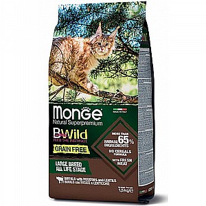 Monge BWild Large Breed Low Grain לחתולים גזע גדול 1.5 ק"ג . Monge BWild Large Breed Low Grain לחתולים גזע גדול 1.5 ק"ג .