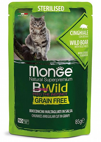 Monge BWild Grain Free  � Wild Boar with Vegetables � Sterilised  ���� ���� �� ���� �� ����� ������� ������� 85��