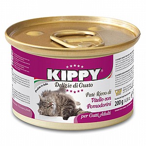 מעדן לחתולים עשיר בבשר עגל עם עגבניות 200גר KIPPY מעדן לחתולים עשיר בבשר עגל עם עגבניות 200גר KIPPY