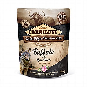 פאוץ Carnilove לכלב-באפלו ועלי ורד 300גר' פאוץ Carnilove לכלב-באפלו ועלי ורד 300גר'