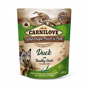 פאוץ Carnilove לכלב-ברווז ואיטן ההרים 300גר' פאוץ Carnilove לכלב-ברווז ואיטן ההרים 300גר'