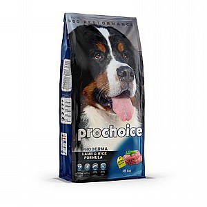 פרוצ'וייס מזון לכלבים בוגרים פרודרמה- כבש ואורז 18 ק"ג PROCHOICE פרוצ'וייס מזון לכלבים בוגרים פרודרמה- כבש ואורז 18 ק"ג PROCHOICE