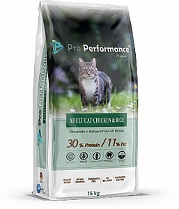 ProPerformace Adult Cat Chiken&Rice מזון יבש מלא ומאוזן לחתולים בוגרים 15 ר"ג ProPerformace Adult Cat Chiken&Rice מזון יבש מלא ומאוזן לחתולים בוגרים 15 ר"ג