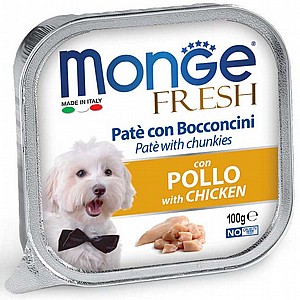 Monge Paté and Chunkies with Chicken פטה עם חתיכות עוף 100גר Monge Paté and Chunkies with Chicken פטה עם חתיכות עוף 100גר