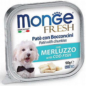 Monge Paté and Chunkies with Cod Fish פטה עם חתיכות דג לבן 100גר Monge Paté and Chunkies with Cod Fish פטה עם חתיכות דג לבן 100גר