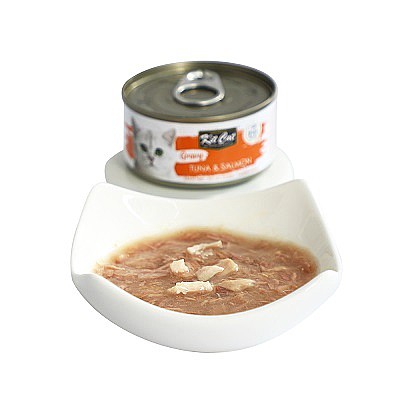 Kit Cat Gravy Canned Food Tuna & Salmon ���� ���� ��� ������� �� ���� ������ 70��