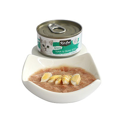 Kit Cat Gravy Canned Food Tuna & Quail Egg ���� ���� ��� ������� �� ���� ����� 70��