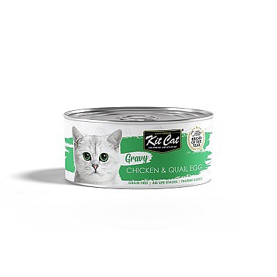 Kit Cat Gravy Canned Food Chicken & Quail Egg ���� ���� ��� ������� �� ��� ����� 70�� 