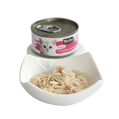Kit Cat Gravy Canned Food Chicken & Whitebait ���� ���� ��� ������� �� ��� ����� ����� 70��