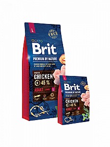 Brit Premium by Nature ADULT L מזון מלא לכלבים בוגרים 15 ק"ג Brit Premium by Nature ADULT L מזון מלא לכלבים בוגרים 15 ק"ג