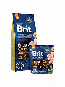 Brit Premium by Nature JUNIOR M מזון מלא לכלבים צעירים 15 ק"ג Brit Premium by Nature JUNIOR M מזון מלא לכלבים צעירים 15 ק"ג