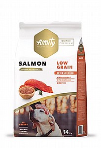 Amity Super Premium Adult Dog Salmon מזון יבש מופחת דגנים היפואלרגני לכלבים בוגרים 4 ק"ג Amity Super Premium Adult Dog Salmon מזון יבש מופחת דגנים היפואלרגני לכלבים בוגרים 4 ק"ג