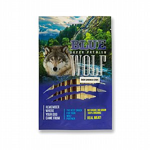 BLUE WOLF חטיף פרימיום לכלב – רצועות סנדוויץ ברווז ודג בקלה 80 גרם BLUE WOLF חטיף פרימיום לכלב – רצועות סנדוויץ ברווז ודג בקלה 80 גרם