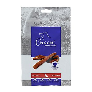 כנען - חטיף לכלבים מקלוני ברווז - 60 גרם כנען - חטיף לכלבים מקלוני ברווז - 60 גרם