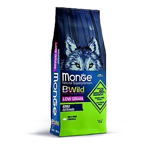 מונג' בי-ווילד - מזון יבש מופחת דגנים לכלבים מכל הגזעים - חזיר בר - 12 ק"ג monge-BWild Low Grain מונג' בי-ווילד - מזון יבש מופחת דגנים לכלבים מכל הגזעים - חזיר בר - 12 ק"ג monge-BWild Low Grain