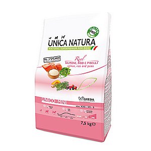 גאדה אוניקה נטורה אדולט מיני סלמון, אורז ואפונה 7.5 קג-UNICA NATURA ADULT MINI SALMON גאדה אוניקה נטורה אדולט מיני סלמון, אורז ואפונה 7.5 קג-UNICA NATURA ADULT MINI SALMON