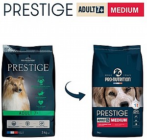 פרסטיז' אדולט 7+ 3 ק”ג PRESTIGE מזון מלא לכלבים בוגרים מכל הגזעים, בני יותר מ-7 שנים פרסטיז' אדולט 7+ 3 ק”ג PRESTIGE מזון מלא לכלבים בוגרים מכל הגזעים, בני יותר מ-7 שנים