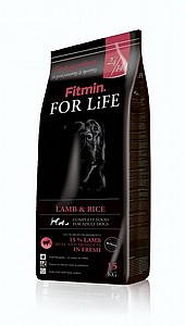 Fitmin For Life Lamb פיטמין מזון פרמיום לכלבים בוגרים כבש 15ק"ג Fitmin For Life Lamb פיטמין מזון פרמיום לכלבים בוגרים כבש 15ק"ג