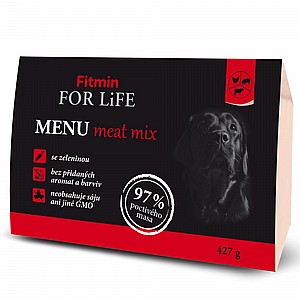 מזון לח 475גר FITMIN FOR LIFE MENU MEAT MIX מזון לח 475גר FITMIN FOR LIFE MENU MEAT MIX